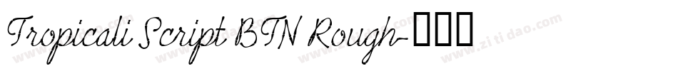 Tropicali Script BTN Rough字体转换